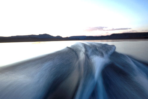Speedboat wake, Lake Powell, Arizona
